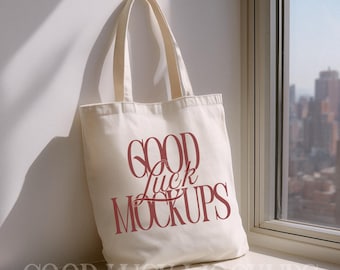 Tote Bag Mockup | Cotton Canvas Tote Mock Up | Liberty Bags OAD113 Lifestyle Mock-up | Shopping Bag City Mockup Minimalist Trendy Tote Mock