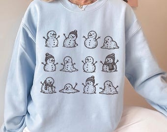 Snowman Sweatshirt, Nostalgic Christmas, Snowman Gifts, Classic Christmas Crewneck, Christmas Sweater, Gildan 18000