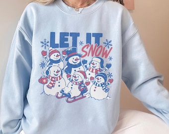 Snowman Sweatshirt, Nostalgic Christmas, Snowman Gifts, Classic Christmas Crewneck, Christmas Sweater, Gildan 18000