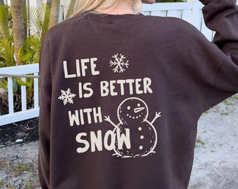 Snowman Sweatshirt, Nostalgic Christmas, Snowman Gifts, Classic Christmas Crewneck, Christmas Sweater, Gildan 18000