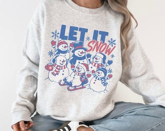 Snowman Sweatshirt, Nostalgic Christmas, Snowman Gifts, Classic Christmas Crewneck, Christmas Sweater, Gildan 18000
