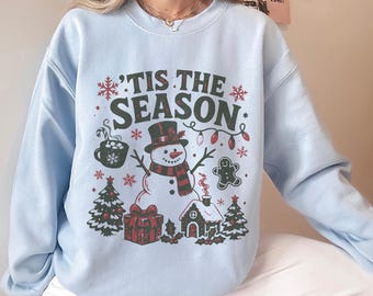 Snowman Sweatshirt, Nostalgic Christmas, Snowman Gifts, Classic Christmas Crewneck, Christmas Sweater, Gildan 18000