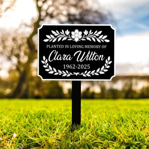 Personalized Tree Memorial Garden Sign,Garden Memorial Sign,Custom Grave Marker Sign,Remembrance Garden Sign