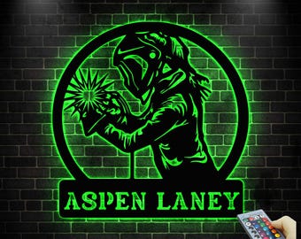 Customized Metal Welding Name Sign,  Personalize Welder Sign, Custom Welder Metal Wall art, Gift For Dad Father's Day, Stick Welder Sign