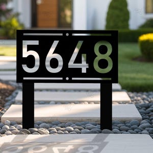 Benutzerdefinierte Metall Hausnummer Zeichen, Adresse Yard Zeichen, Adressschild im Freien, Hof Adressschild, Hausnummern für den Hauseingang