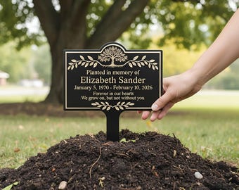 Personalized Memorial Garden Plaque, Tree Marker Outdoor Decor, In Loving Memory Sign, Outdoor Yard Decor, Sympathy Gift