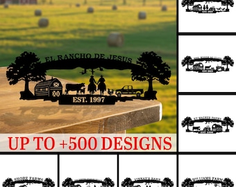 Personalized Your Metal Farm Sign, Farmhouse Metal Sign, Custom Ranch Sign,Personalized Metal Farm Sign, Large Metal Farm Signs,