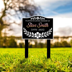 Cartello commemorativo personalizzato per giardino, cartello commemorativo per giardino, cartello per lapide personalizzato, cartello per giardino commemorativo