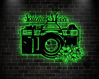 Custom Photographer Metal Sign,Custom Camera Metal Wall Art,Camera Metal Sign,Camera Wall Decor,Photo Studio Decor,Photography Lovers Gift