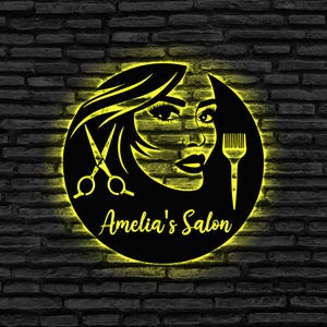 Custom Neon Hair Salon Sign,Hair Salon Neon Sign,Hair Salon Logo Neon Sign,Hairdresser Neon Wall Sign,Beauty Salon Logo Neon Light