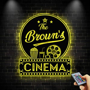 Custom Cinema Wall Decor,Home Cinema LED Sign,Movie Theater Wall Sign,ome Theater Neon Sign,Popcorn Movie Sign,Movie Room Neon Sign
