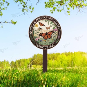Custom Butterfly Garden Sign ,Butterfly Garden Sign,Butterfly and Floral Metal Plaque,Butterfly Metal Sign, Butterfly Garden Decor