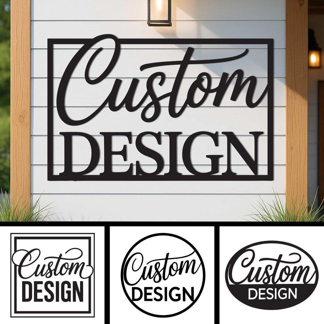 Custom Logo and Text Metal Sign LED Light, Your Design Here Sign, Your ...