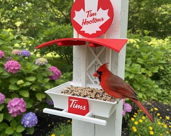 Tim Hootons Fly-Thru Bird Feeder | Canadian Coffee Lover Garden Decor