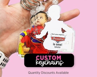 CUSTOM Acrylic Keychains - 3" (Large) | QTY Discounts Available