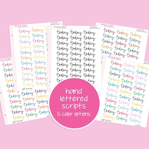Hand Lettered Script | KAD x Katie K Plans (Today)