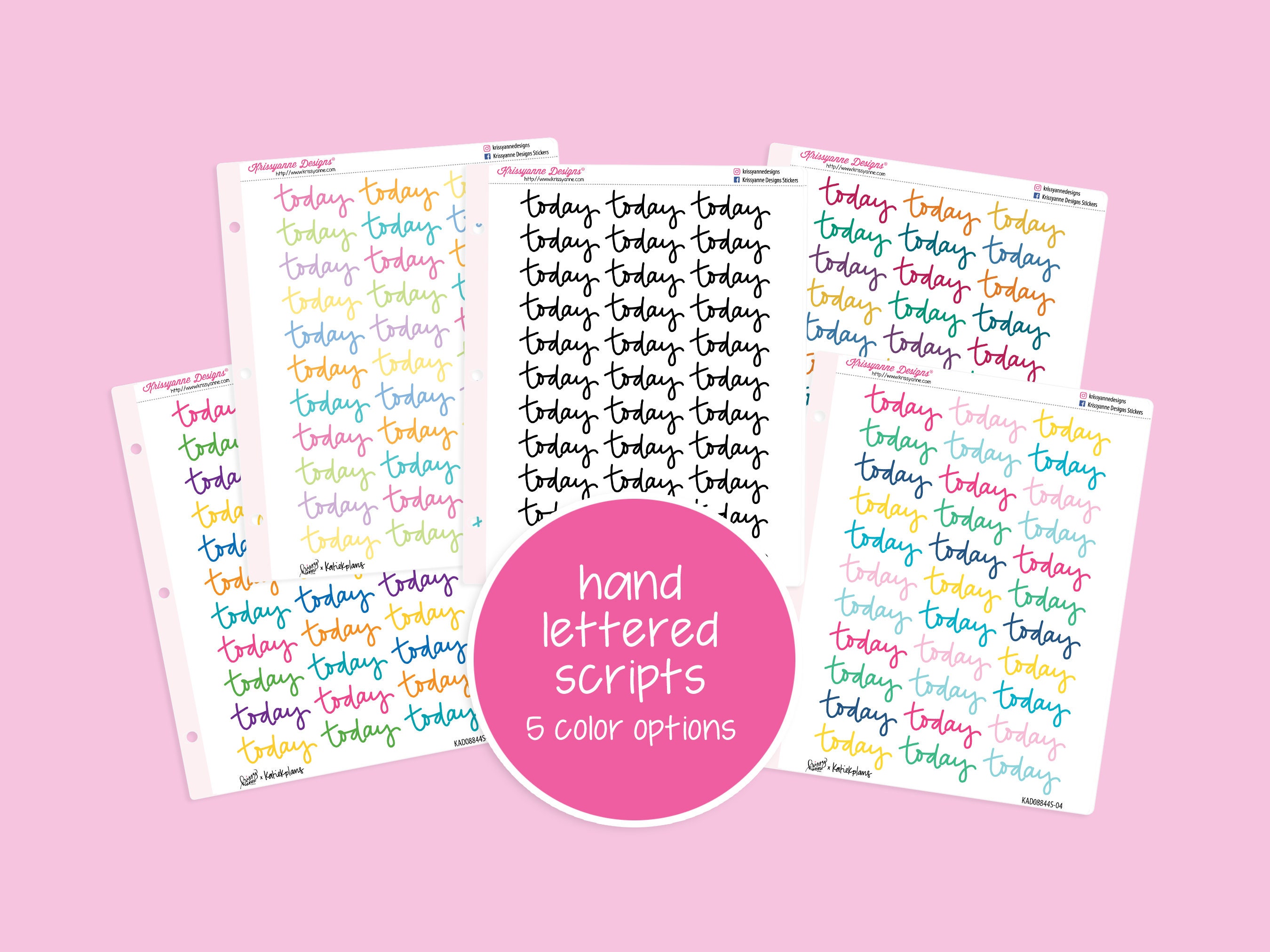 Hand Lettered Script | KAD X Katie K Plans (today) - Etsy