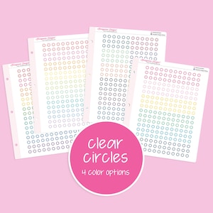 Transparent Circle Stickers - Set of 216