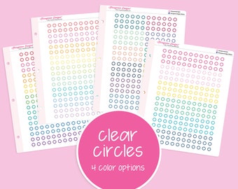 Transparent Circle Stickers - Set of 216