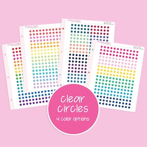 Transparent Circle Stickers - Set of 216