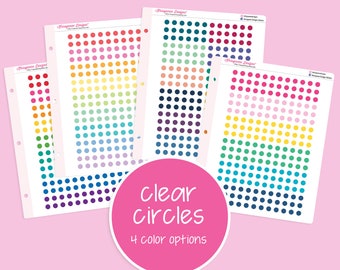 Transparent Circle Stickers - Set of 216