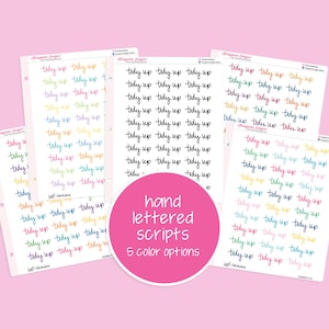 Hand Lettered Script | KAD x Katie K Plans (Tidy Up)