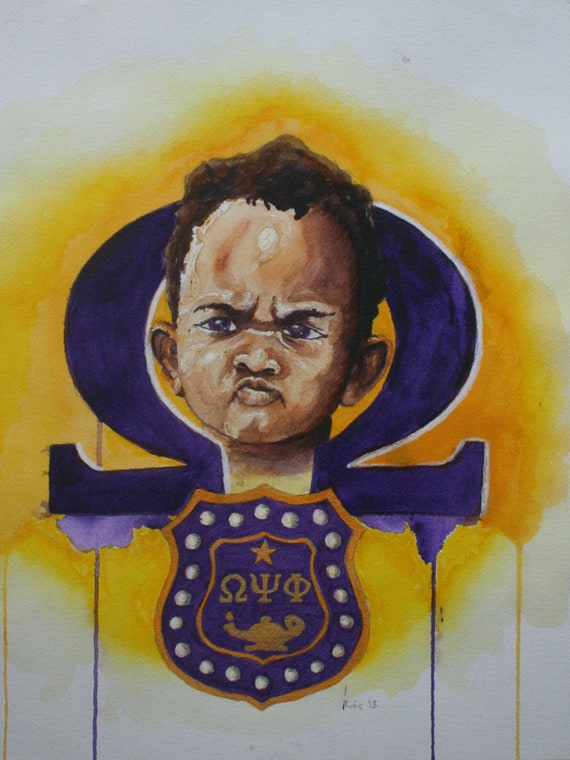 Omega Psi Phi inspired mixed media Omega Psi Phi pillow | Etsy