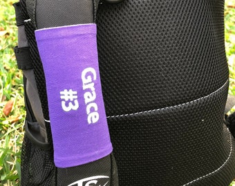 XL Sports Bag Tag - Custom colors - Perfect for Baseball, softball, soccer bags, lunchbox backpack, fall sports, team sports, team gift