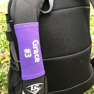 XL Sports Bag Tag - Custom colors - Perfect for Baseball, softball, soccer bags, lunchbox backpack, fall sports, team sports, team gift