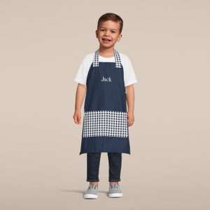 Kids Personalized Aprons - Gender Neutral - Embroidered Name, Monogram, Preschool, Toddler Smock, Birthday Gift, Montessori, Back to School