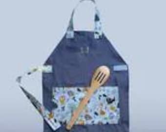 Kids Personalized Aprons - Gender Neutral - Embroidered Name, Monogram, Preschool, Toddler Smock, Birthday Gift, Montessori, Back to School
