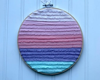 Eco Friendly OOAK Wall Hanging - Upcycled, Eco-friendly, hoop