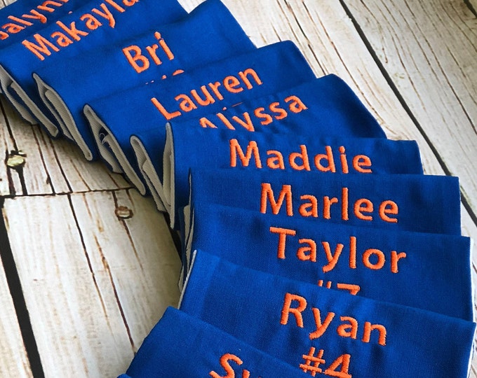 XL Sports Bag Tag for Backpack Straps - Team Set of 12 in Custom Colors - Perfect for Travel Ball