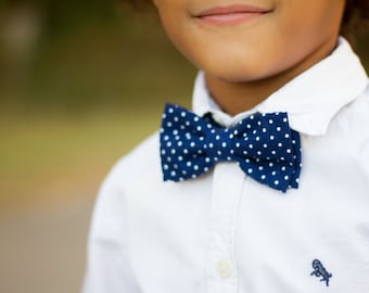 Little Boys Bowtie - Child or Infant - Choice of Plaids or Dots - Fall Photos, Wedding, Ringbearer, Dress Up