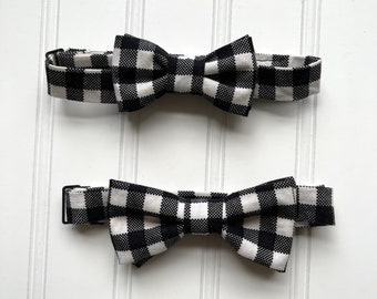 Little Boys Plaid Bowtie - Child or Infant - Choice of Prints - Family Photos, Wedding, Dress Up, Preschool Graduation