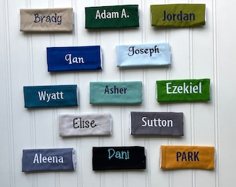 Personalized Handle Wrap - Name Monogram - Back To School, Teacher Gift, Lunch Box, Backpack, Kindergarten, Preschool label,  Summer Travel