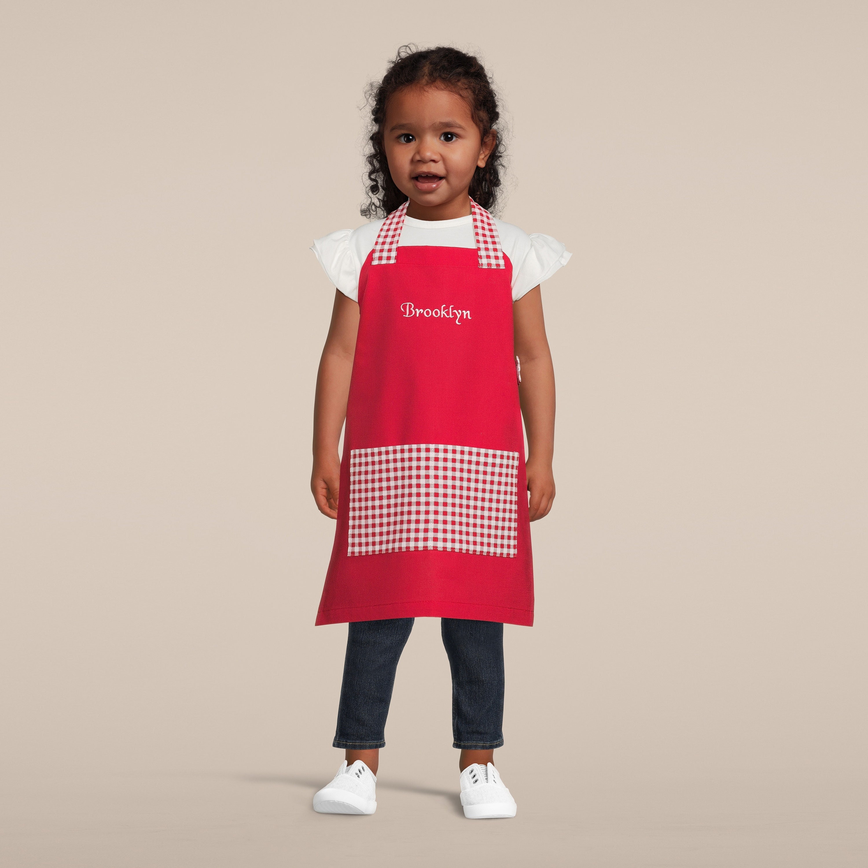 Kids Personalized Aprons - GIRLS' FAVORITES - Embroidered Name, Monogram,  Preschool, Toddler Smock, Christmas, Birthday, Hanukkah Presents