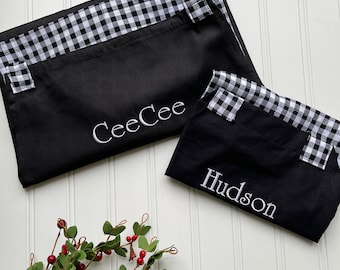 Personalized Mommy and Me Aprons: Embroidered Family Baking Aprons