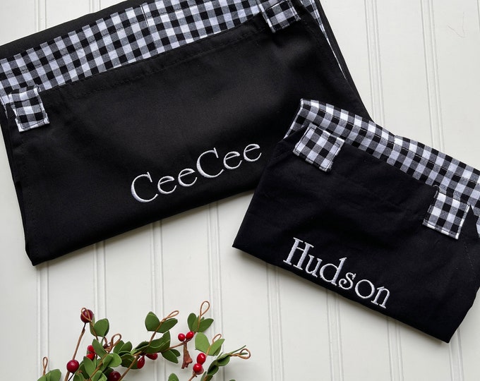 Mommy and Me Personalized Aprons - Nana & Me, Baking with Grandma - Family Baking, Preschool, Toddler Smock, Matching Aprons, Holiday Baking