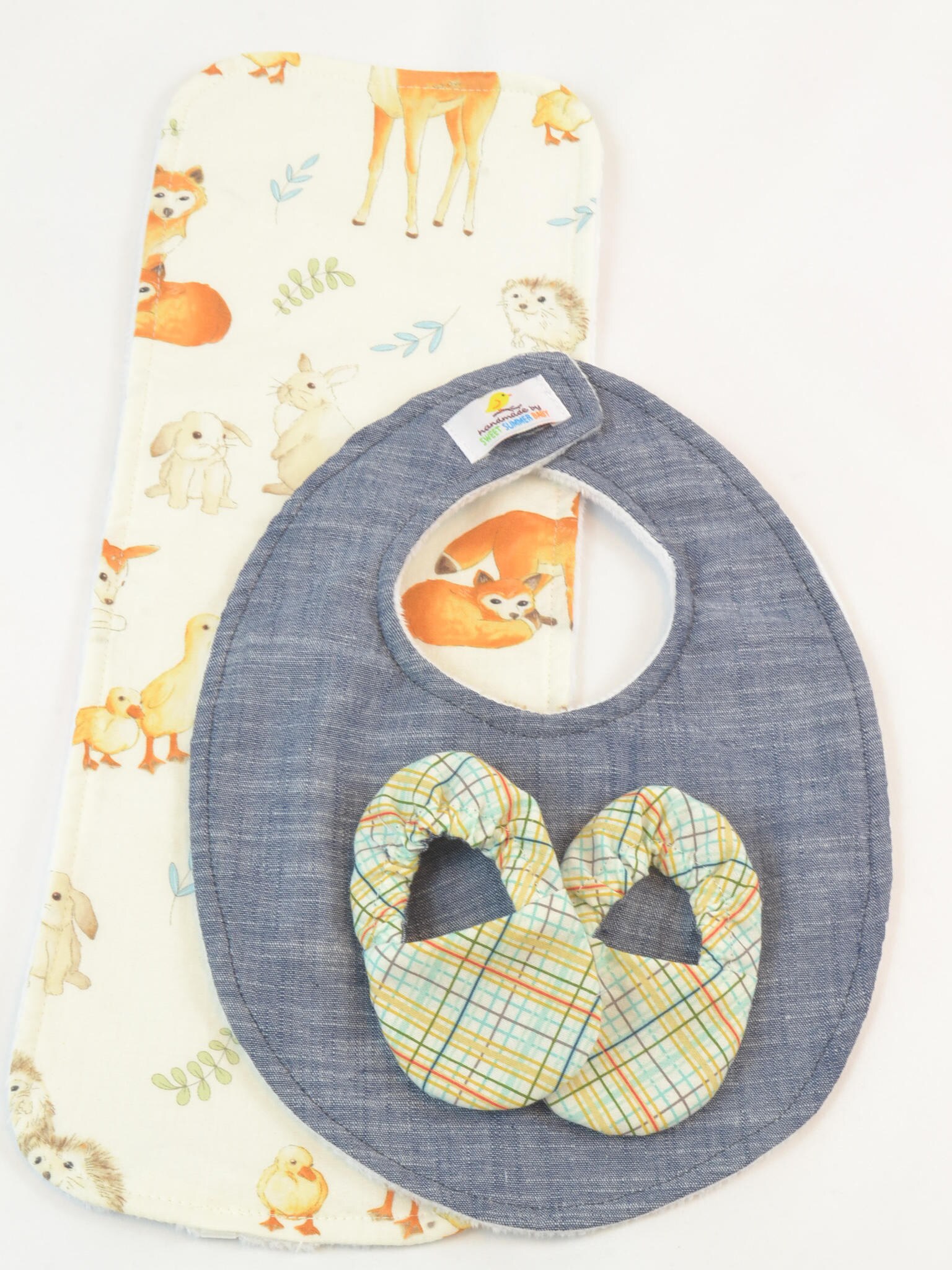 Forest Friends Bib New Baby Gift, Personalized Baby Gift, Forest Friends Bib New Baby Gift, Personalized Baby Gift,