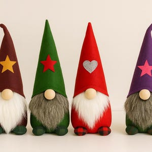 Handmade Felt Christmas Gnome, Scandinavian Holiday Decor, Santa Shelf Sitter, Winter Gnome Ornament, Xmas Decor, Cozy Gift Idea, Handmade
