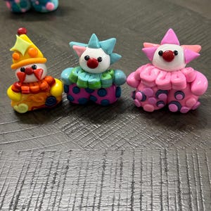 UV Reactive Polymer Clay Clown Figurines: Mini Keychains, Desk Buddies, Good Luck Charms, Kandi image 18