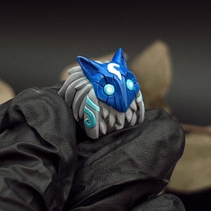Kindred Lamb Keycap – Hand-Painted Artisan for Mechanical Keyboards – League of Legends Inspired – Fantasy Gamer Gift – LoL Keycap