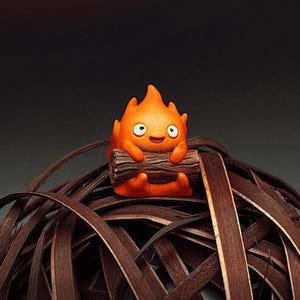 Cute Calcifer Fire Demon Keycap - Studio Ghibli, Howl’s Moving Castle, Cherry MX, Gift for her