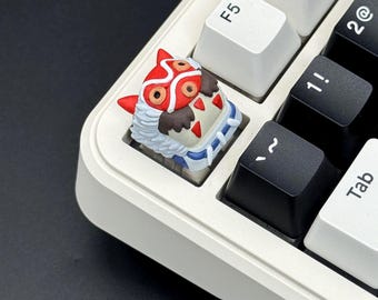 Wolf Princess Artisan Keycap | Handbemalte Tastenkappe aus Kunstharz für mechanische Tastaturen | Geschenk für Anime-Fans