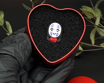 No Face Keycap, Handmade Anime Artisan Key Cap for Mechanical Keyboard, Cute Ghost Spirit Gamer Gift, Custom Esc Keycap