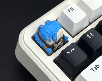 Arcane Jinx Artisan Tastenkappe, handbemalte Cherry MX-Taste aus Harz, Geschenk für Gaming-Tastaturen, individuelles Zubehör für mechanische LoL-Tastaturen
