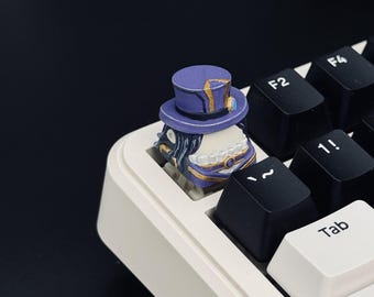 Caitlyn Keycap - Artisan Purple Art für Mechanische Tastatur - LoL Fan Geschenk & Gaming Zubehör