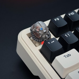 Power Armor Keycap - T-51 Helmet Artisan Key cap for Mechanical Keyboard - Post-Apocalyptic Gamer Gift