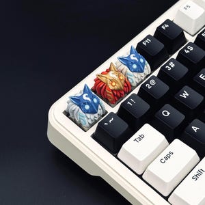 Kindred Lamb Keycap: Handbemaltes League of Legends Artisan Keyboard Accessoire